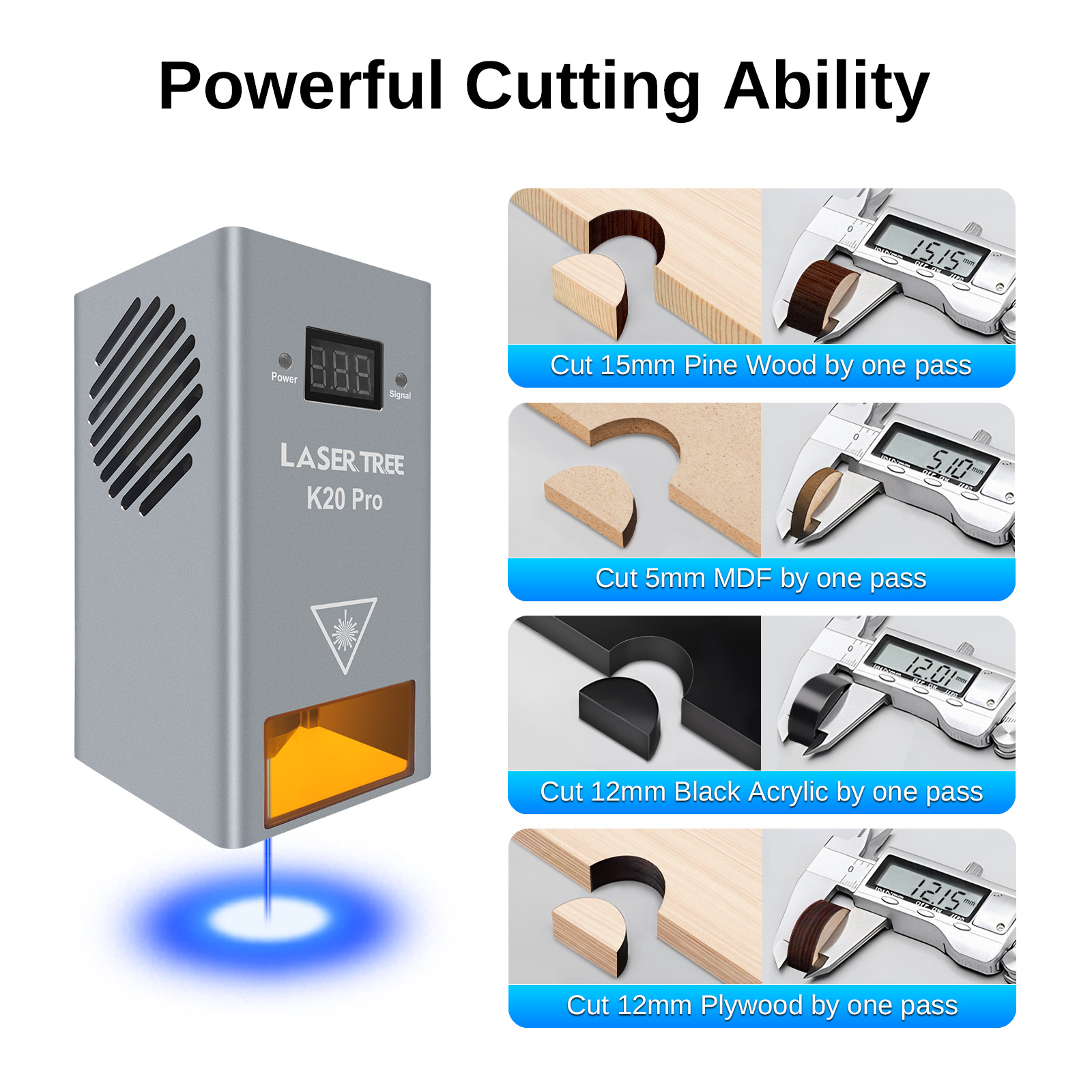 레이저 트리 10W 20W 30W 40W 광학 전력 레 - Industrial Laser Engraver 리뷰 및 가격