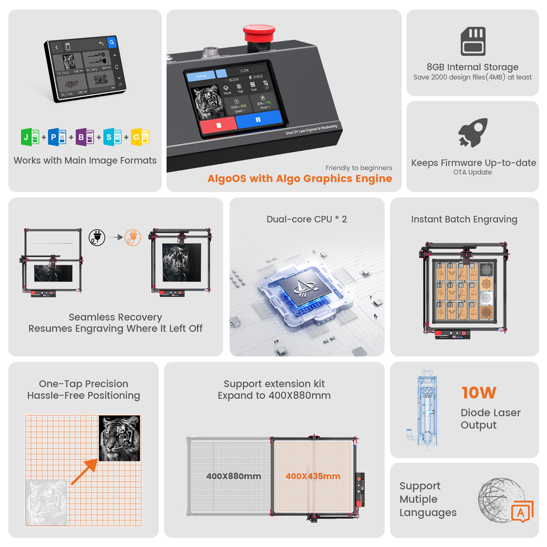 알고레이저 DIY 키트 MK2 10W 레이저 조각기 ( - Industrial Laser Engraver 리뷰 및 가격
